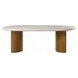 Darcy White and Dark Walnut Marble Top Dining Room Set