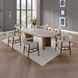 Darcy White and Dark Walnut Marble Top Dining Room Set