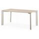 Ingram White and Light Gray 63" Rectangular Sintered Stone Top Dining Table