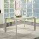 Ingram White and Light Gray 63" Rectangular Sintered Stone Top Dining Table