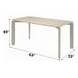 Ingram White and Light Gray 63" Rectangular Sintered Stone Top Dining Table