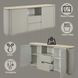 Ingram White and Light Gray 2 Door Ceramic Top Server