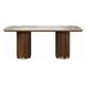 Willene White and Dark Oak 71" Rectangular Ceramic Top Dining Room Set