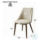 Willene Beige Polished Microfiber and Dark oak Side Chair Set of 2