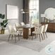 Willene Beige Polished Microfiber and Dark oak Side Chair Set of 2