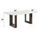 Edwyn White and Espresso 68" Rectangular Marble Top Dining Table