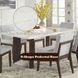 Edwyn White and Espresso 68" Rectangular Marble Top Dining Table