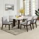 Edwyn White and Espresso 68" Rectangular Marble Top Dining Table