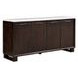 Edwyn White and Espresso 4 Door Marble Top Server