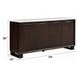 Edwyn White and Espresso 4 Door Marble Top Server