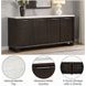 Edwyn White and Espresso 4 Door Marble Top Server