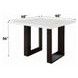 Edwyn White and Espresso 48" Square Marble Top Counter Height Table