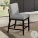 Edwyn Gray Linen and Espresso Counter Height Chair Set of 2
