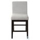 Edwyn Gray Linen and Espresso Counter Height Chair Set of 2