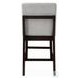 Edwyn Gray Linen and Espresso Counter Height Chair Set of 2
