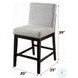 Edwyn Gray Linen and Espresso Counter Height Chair Set of 2