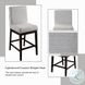 Edwyn Gray Linen and Espresso Counter Height Chair Set of 2