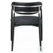 Jaramillo Black Synthetic Leather Arm Chair Set of 2