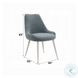 Laela Blue Boucle and Bone White Side Chair Set of 2