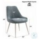 Laela Blue Boucle and Bone White Side Chair Set of 2