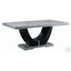 Caralin Engineered Stone and Black 70" Rectangular Dining Table