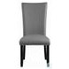 Caralin Gray Synthetic Leather and Black Side Chair with Nailhead Trim Set of 2