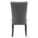 Caralin Gray Synthetic Leather and Black Side Chair with Nailhead Trim Set of 2
