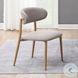 Kacey Gray Boucle and Natural Side Chair Set of 2
