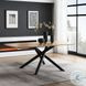 Lawton Natural and Black Rectangular Dining Room Set