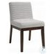 Edwyn Gray Linen and Espresso Side Chair Set of 2