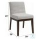 Edwyn Gray Linen and Espresso Side Chair Set of 2