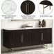 Clayten White and Espresso 4 Door Marble Top Server