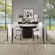 Clayten White and Espresso 52" Round Marble Top Dining Room Set
