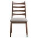Mayah Gray Linen and Walnut Side Chair Set of 2