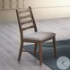 Mayah Gray Linen and Walnut Side Chair Set of 2