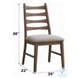 Mayah Gray Linen and Walnut Side Chair Set of 2