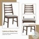 Mayah Gray Linen and Walnut Side Chair Set of 2