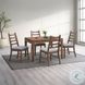 Mayah Gray Linen and Walnut Side Chair Set of 2