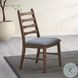 Mayah Dark Gray Linen and Walnut Side Chair Set of 2