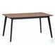 Rebi Walnut and Black Rectangular Dining Room Set
