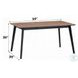 Rebi Walnut and Black 59" Rectangular Dining Table