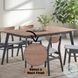 Rebi Walnut and Black 59" Rectangular Dining Table