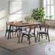 Rebi Walnut and Black Rectangular Dining Room Set
