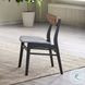 Rebi Gray Linen and Walnut Black Side Chair Set of 2