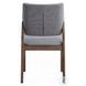 Sarha Light Gray Linen and Walnut Side Chair Set of 2