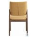 Sarha Yellow Linen and Walnut Side Chair Set of 2