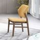 Sarha Yellow Linen and Walnut Side Chair Set of 2