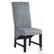 Kini Gray Corduroy and Black Side Chair Set of 2