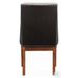 Gilsea Fabric and Brown Synthetic Leather Brown Side Chair with Nailhead Trim Set of 2