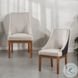 Gilsea Fabric and Brown Synthetic Leather Brown Side Chair with Nailhead Trim Set of 2